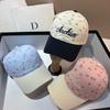 Guangzhou High-quality Small Fresh Floral Baseball Cap New Three-dimensional Embroidery Letter Color Matching Contrasting Cap