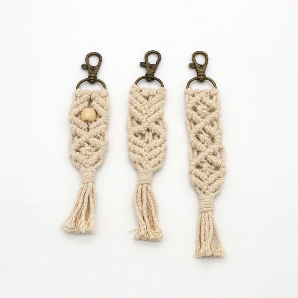 Hand-Woven Cotton Rope Keychain & Wall Hanging Pendant Decoration Model B