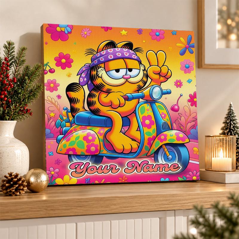 Garfield Custom Name Text 5D Diamond Painting Kit DIY Full Drill Diamond Art Decoration