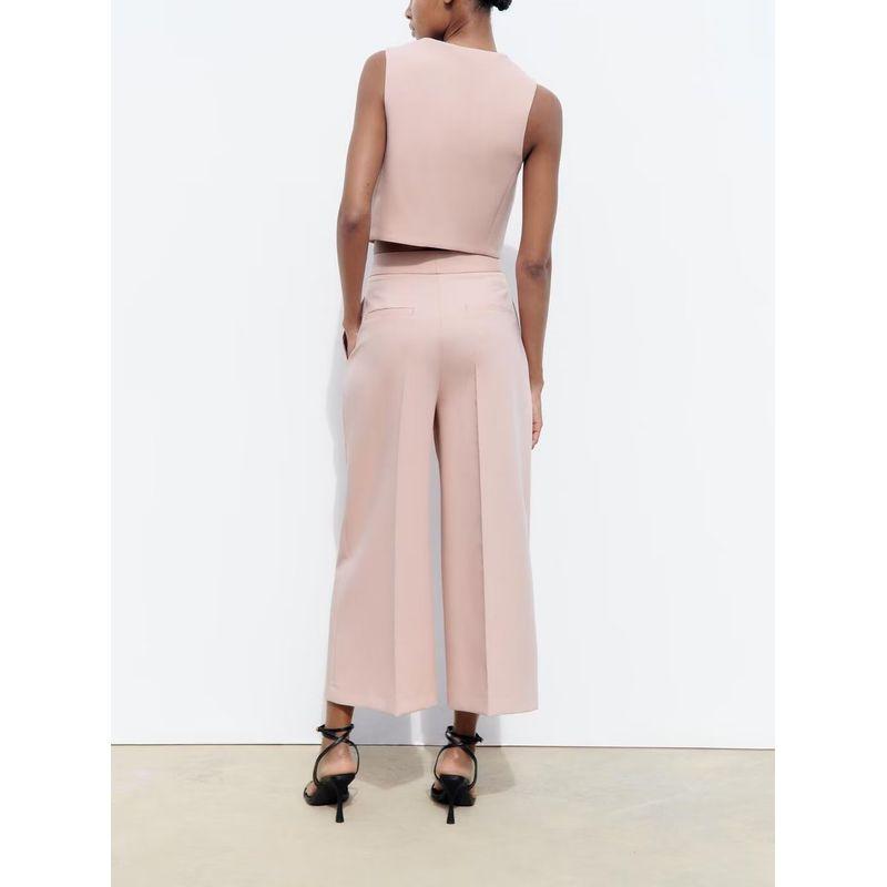 Spring New Arrival High Waist Loose Pants Pants 2955888 Sleeveless V Neck Short Vest 2966888