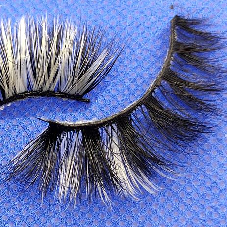 1 Pair Fluffy 25MM Mink Eyelashes Colored Lashes Bulk Wholesale Pink White Red Blue 5D Mink Lashes Supplies Makeup Tools