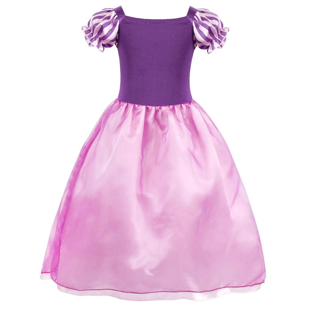 Rapunzel Carnival Costume 5-6 Years 120cm 3 Accessories Purple Pink Children Role Play Dress for Halloween Christmas Children's Day