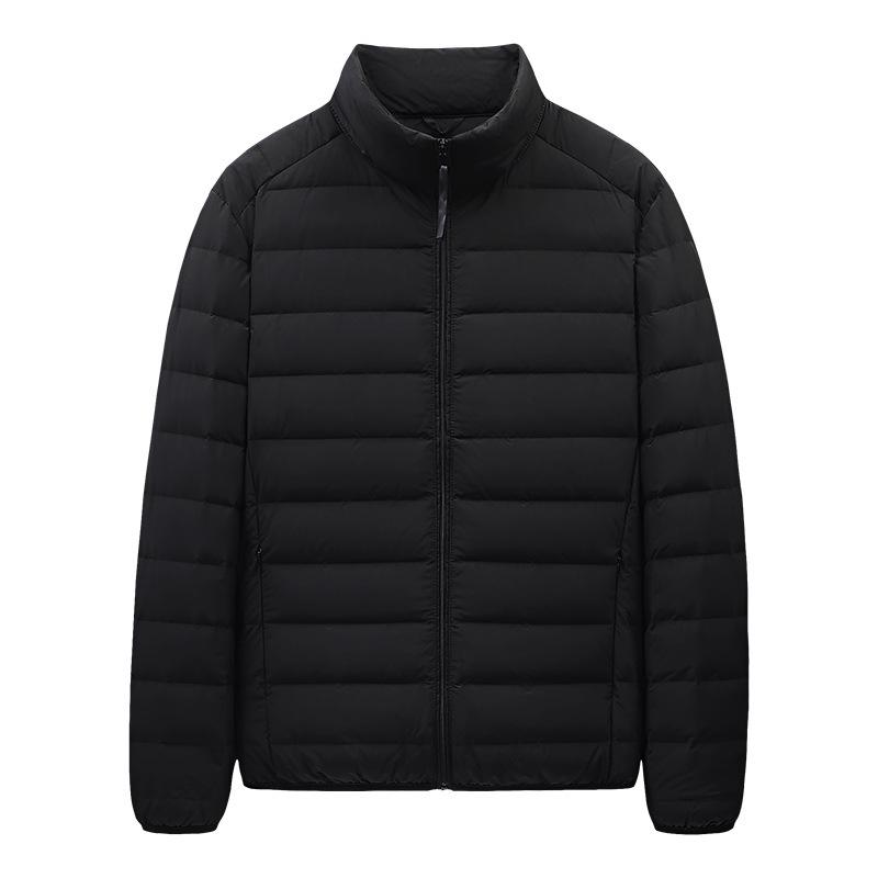 Men's Lightweight Hooded Down Jacket, Winter 2026 - Short, Warm, Trendy, 90% White Duck Down.