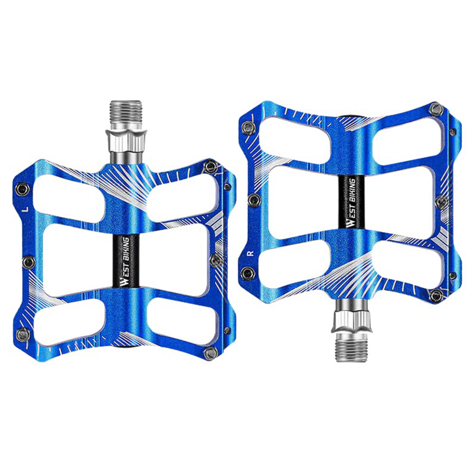 Bike Pedals,Aluminum Alloy Pedals,Pedal Replacement,Non-Slip,Sturdy,,Easy Installation,For Mtbs Road Bike,Cycling Accessories синий
