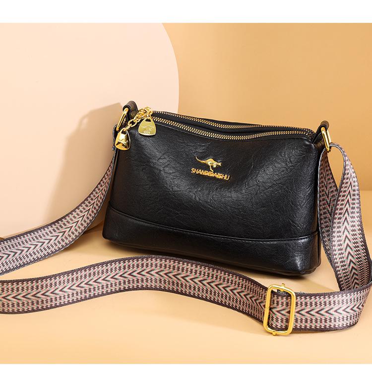 Women s Fashionable Crossbody and Shoulder Bag with Large Capacity чёрный