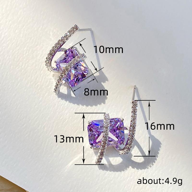 Design Stud Earrings, Square Line Fashion Geometric Earrings, Lady Sweet Ear Accessories