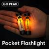 Gopeak Mini Pocket LED Flashlight USB Rechargeable Torch Keychain Clip Cap Light Long Endurance Emergency Hiking Camping Outdoor