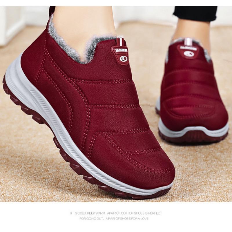 Fashion Women's Winter Daily Comfortable Cotton Boots New Velvet Thick Snow Boots Warm Waterproof Cotton Shoes Easy To Wear