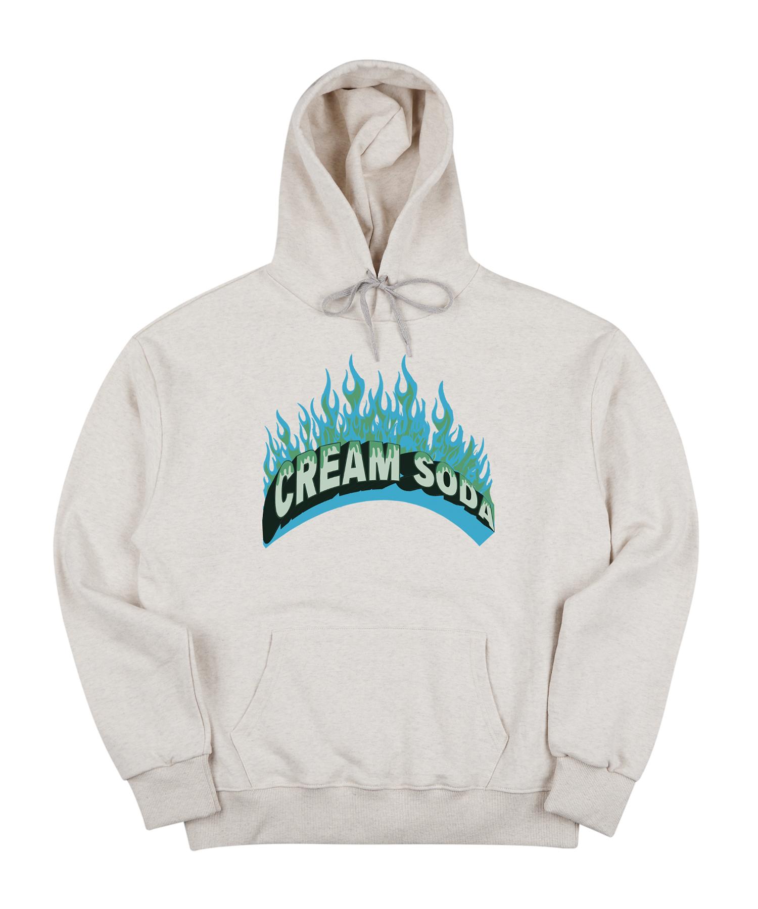Cream Soda Lab Burning Light Oatmeal Green Hoodie M