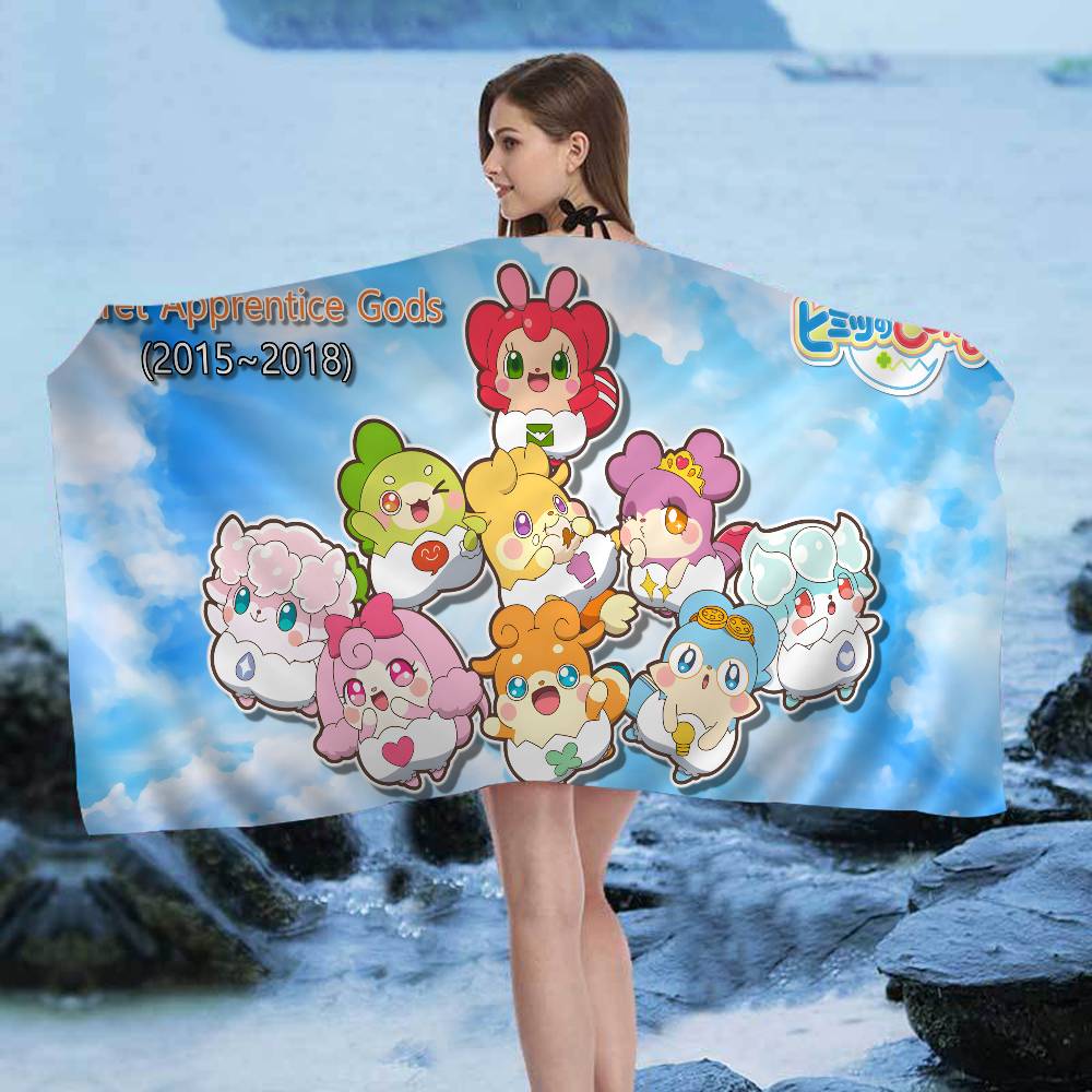 Cocotama Anime Bath Towel Microfiber Soft Water Absorbing Breathable For Girl Kids Decorative Cartoon Beach Towel