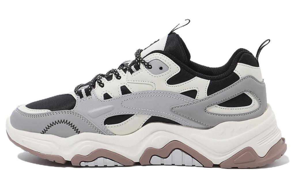 Men's Sneakers FILA Tiny Rumble V2 Cushioning Abrasion Resistant Low top Casual Shoes Unisex Black White Gray