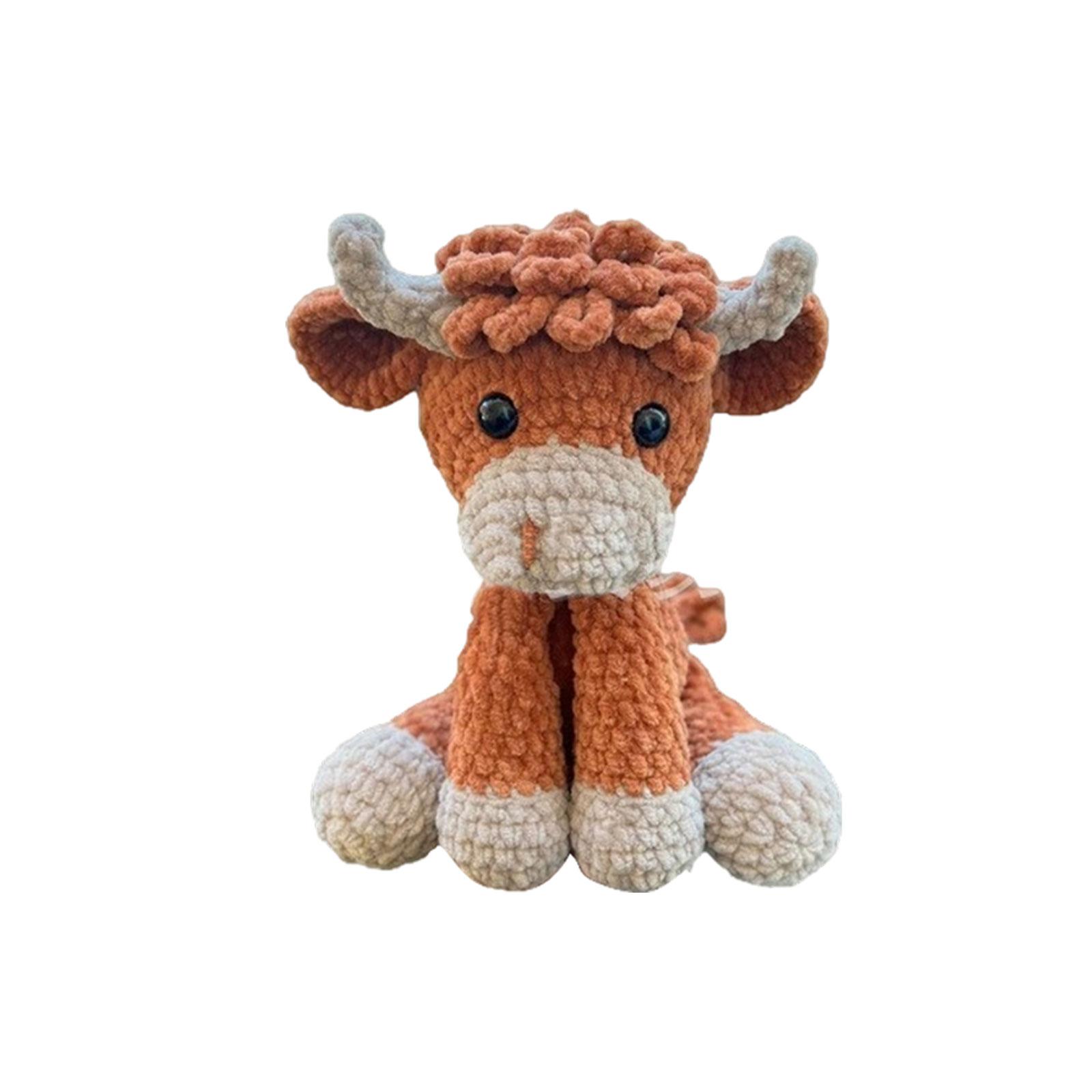 

Вязаный крючком бычок - забавный компаньон для детей и подходит в качестве подарка для семьи, друзей и детей One Size