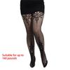 Womens Flower Jacquard Fishnet Suspender Tights Sparkly Rhinestones Mesh Thigh High Stockings Garters Pantyhose Lingerie