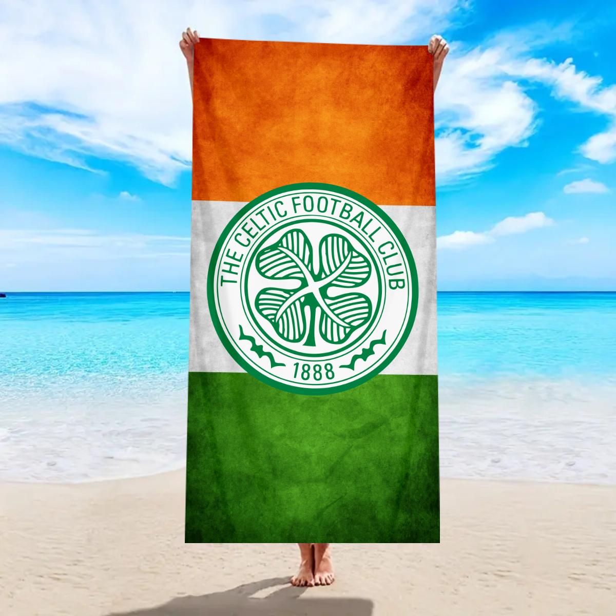 

1pc Football club logo beach towel, quick drying absorbent large beach towel, outdoor sports swimming beach towel W40*H60(CM)