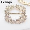 NEW 2Pcs 50MM Fashion Flower Edge Crystal Buckles 26MM Pole Slider Rhinestone Buckle For Wedding Decoration DIY Hair Accessories