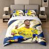 Set Biancheria da Letto 3 Pezzi Cristiano Ronaldo Lenzuolo Morbido e Due Federe Decorazione Camera da Letto Casa
