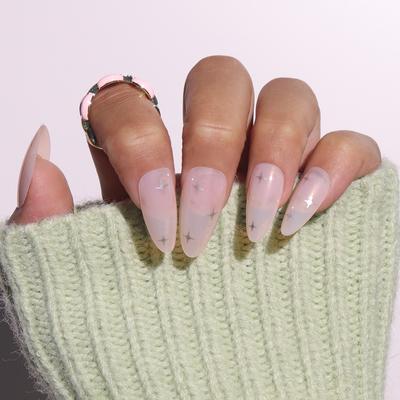 Tragen Kurzer Mandel Hautton Einfacher Stern Nagelaufkleber Abnehmbarer Nagelpatch Nagelstück