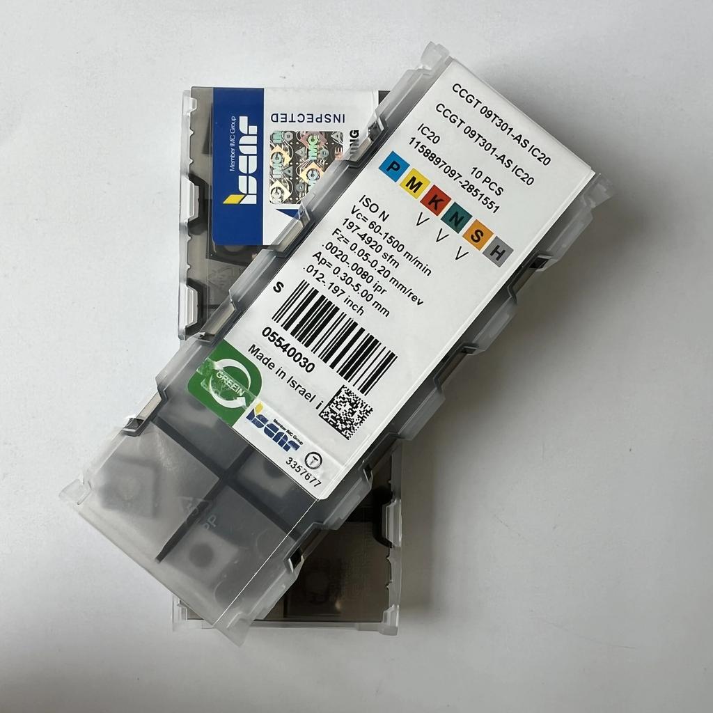 ISCAR / CCGT09T301-AS IC20 / Industrial Indexable Carbide Inserts 10 Pcs