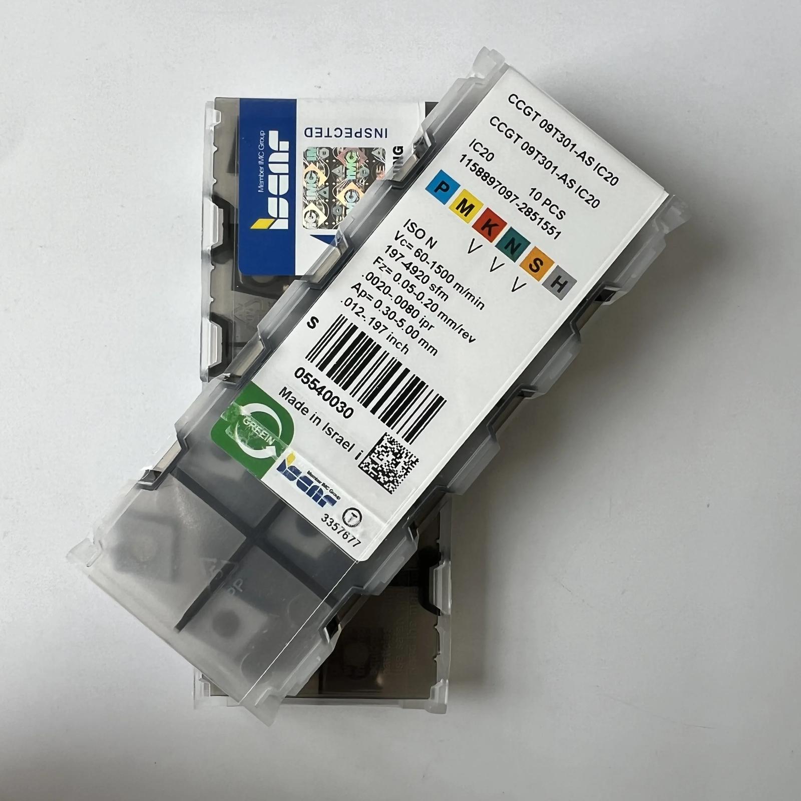 

ISCAR / CCGT09T301-AS IC20 / Industrial indexable Carbide Inserts 10 Pcs