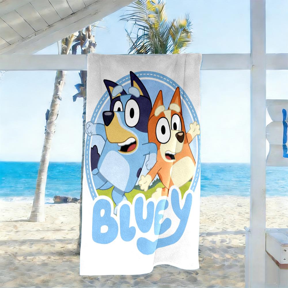 Bluey Bingo Hug Beach Towel Soft Durable Quick-Dry Comfortable Lightweight Portable for Swimming,Beach,Camping, Travel, Beach Accessories,Gym