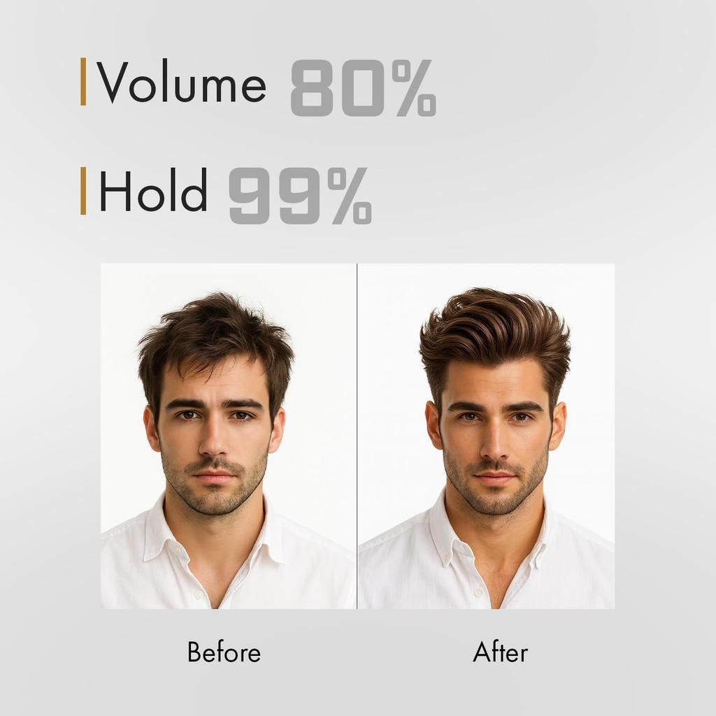 Haarstrukturpuder für Männer | 100% Naturbasiert, Talkumfreies Volumen-Stylingpuder | Natürliches Finish, hohes Volumen, Starker Halt, Keine Rückstände | 5g