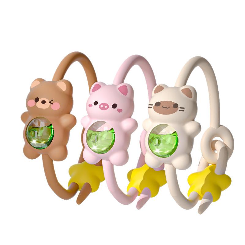 Kawaii Animal Shaped Essential Oil Diffuser Bracelet, Plant Extract Mosquito Repellent Wristband For Kids And Adults Outdoor