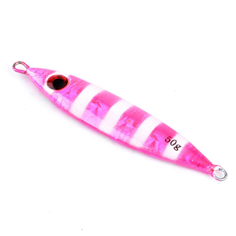 Hangxiang 30g 40g 50g 60g 70g 80g Jig Lure 6 Colors 3D Eyes Metal Jig Fishing Lure