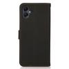 KHAZNEH For Samsung Galaxy A06 4G Case Genuine Cow Leather RFID Blocking Wallet Phone Cover