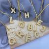 Copper Pendant Necklace With Zirconia Letter Charm Gold Rose White Box Chain Women Men Fashion Jewelry
