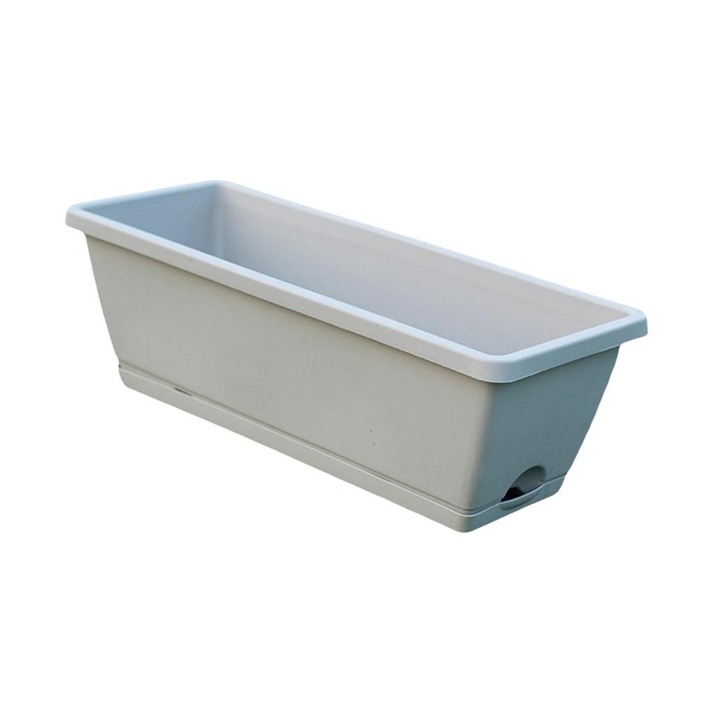 Window Box Planter Container Flower Boxes Pot Garden Flower Plant Pot Vegetable Planters with Tray for Balcony Indoor Outdoor