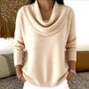 Round Beads Shining Casual Loose Knit Sweater for Autumn and Winter Tops
