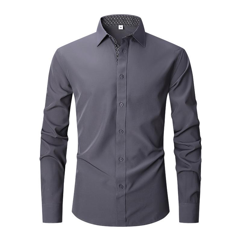 Men's Cross-Border Autumn/Winter Plaid Cotton Long-Sleeve Casual Business Shirt