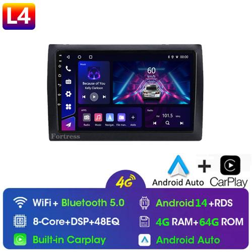 Radio 8GB+128GB 4G Android 13 pentru Fiat Stilo 2002 2003 2004-2010 Player Multimedia stereo pentru masina Carplay Navigatie GPS Auto 2DIN