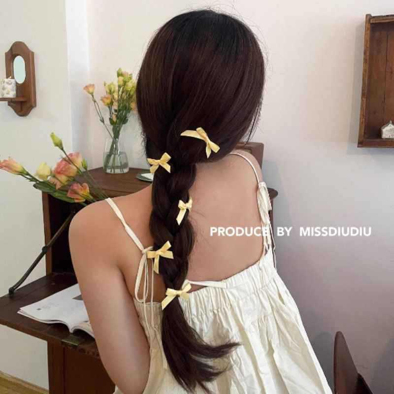 Rosa Schleifen-Haarnadeln im Ballettstil: 6er-Pack Kleine Schleifen-Haaraccessoires für Bühnenauftritte