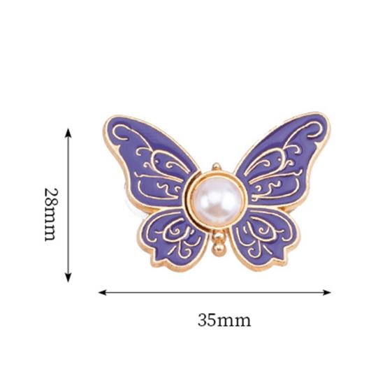 2 Pairs Pant Waist Tightener Adjustable Butterfly Button Pins Pants Clips Detachable Decorative Waist Buckles for Loose Jeans Pants Skirts