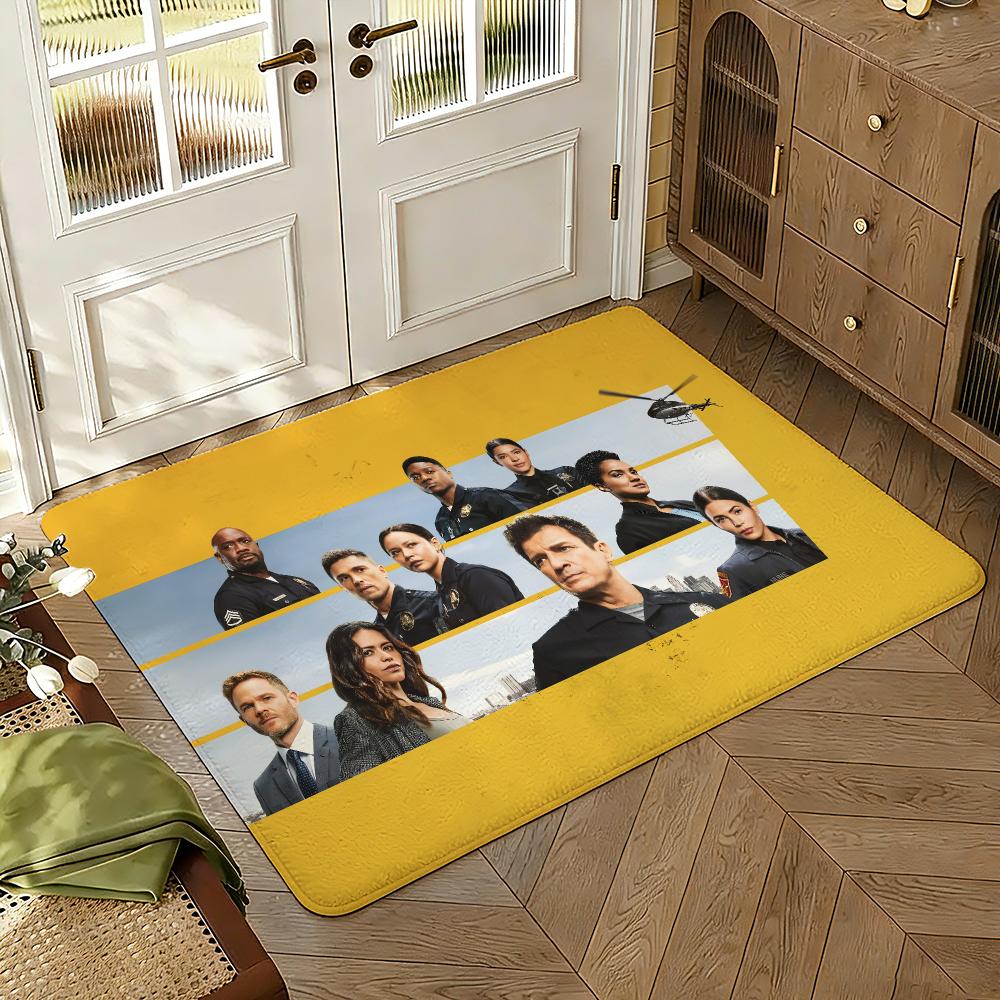 The Rookie Pink American Floor Mat Soft Thickened Absorbent Non-Slip Bedroom Living Room Door Mat Home Decor Flannel Rugs