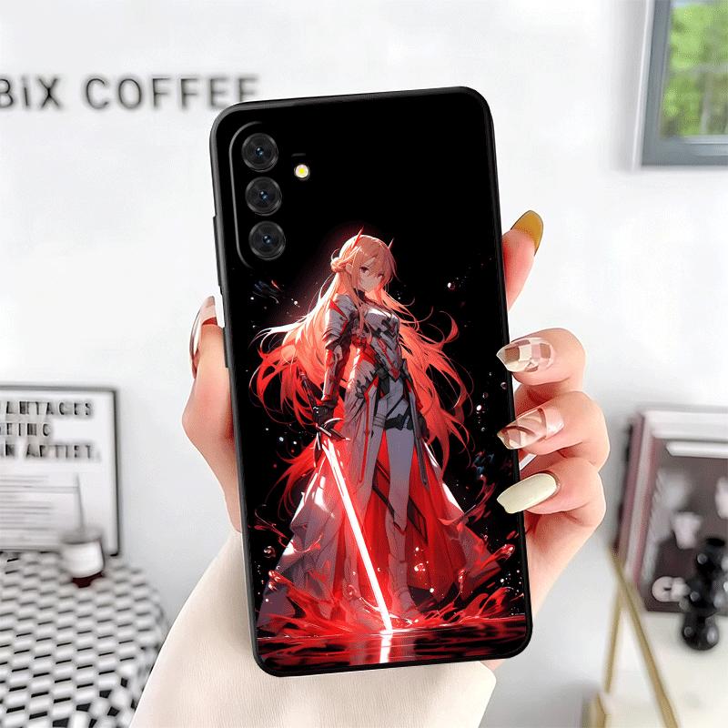 S-Sword O-Online SAO Yuuki Asuna Soft Phone Case for Samsung A17 A37 A57 A16 A26 A36 A56 A15 A25 A35 A55 A14 A24 A34 A54 A13 A23