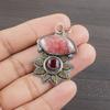 Natural Rhodochrosite Gemstone 925 Sterling Silver Jewelry  Pendant 1.48" AJP-2156