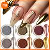 6 Renk Ayna Krom Tırnak Tozu Metalik Gümüş Altın Pigment Tozu Ayna Efekti Tırnak Sanatı Krom Tozu Manikür Dekorasyonları