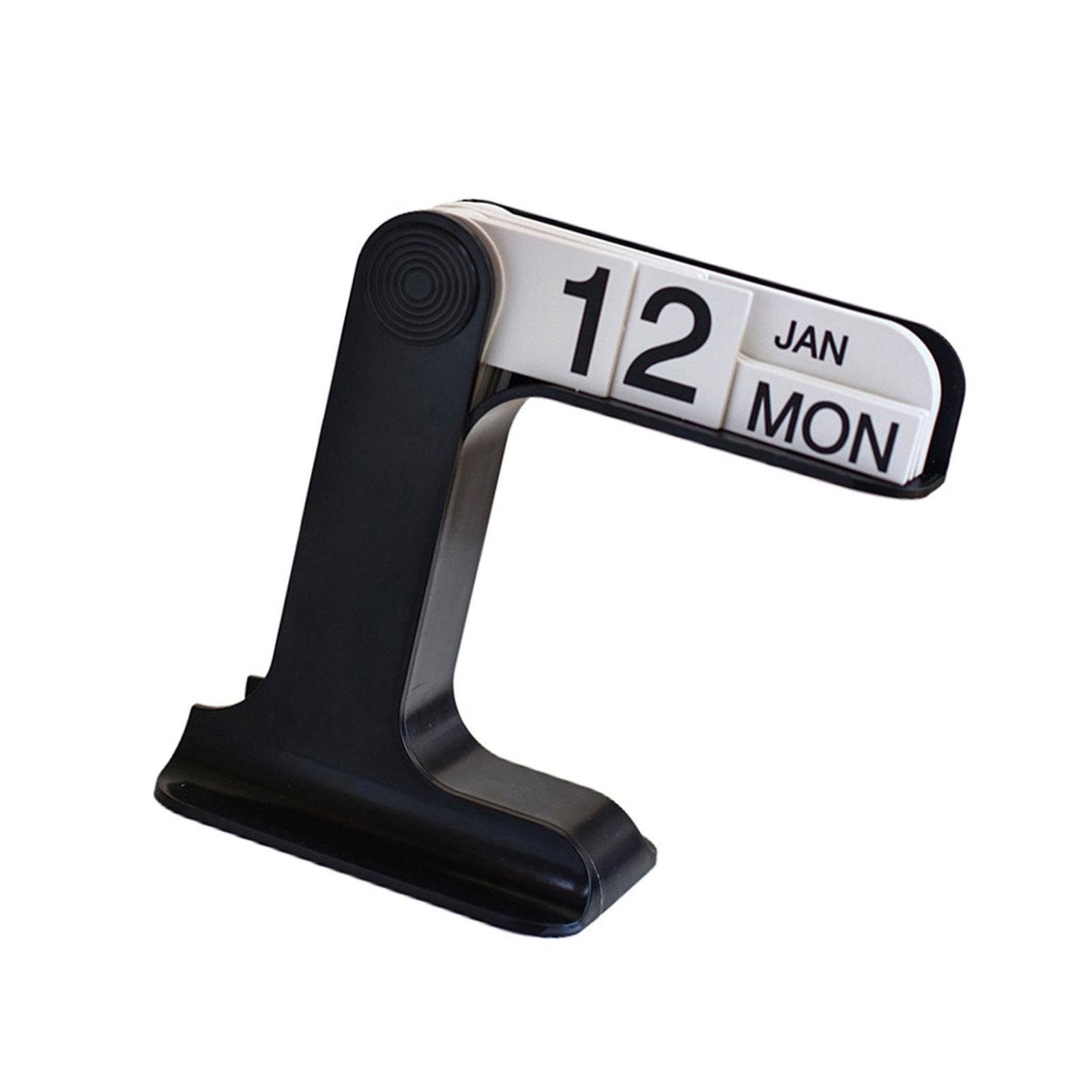 

Декоративный перекидной календарь с датами, неделями, месяцами, настольный календарь, постоянный календарь для энтузиастов-коллекционеров чёрный