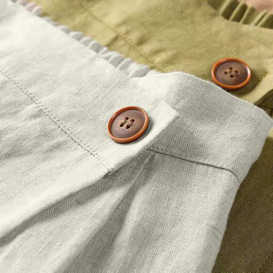 Dámská midi sukně Jednobarevná Velký lem Elastický pas Knoflíček Výzdoba Streetwear Dámská letní sukně s vysokým pasem Dámské oblečení