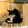 Halloween Černá kočka Vodotěsná nástěnná samolepka DIY Domácí Dveře Ložnice Nálepka Dekor