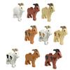 MOC Zoo Animals Building Blocks African Elephant Camel Deer Wolf Crocodile Tiger Lion Sheep Warhorse Mini Brick Kid Toy Gift S06