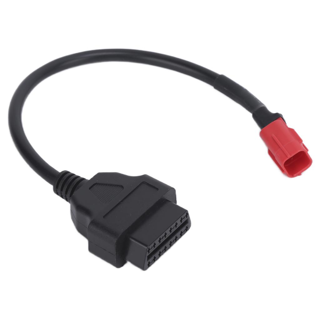 Motorcycle OBD 16Pin to 6Pin Connector Cable Flexible Black Maintenance Modification