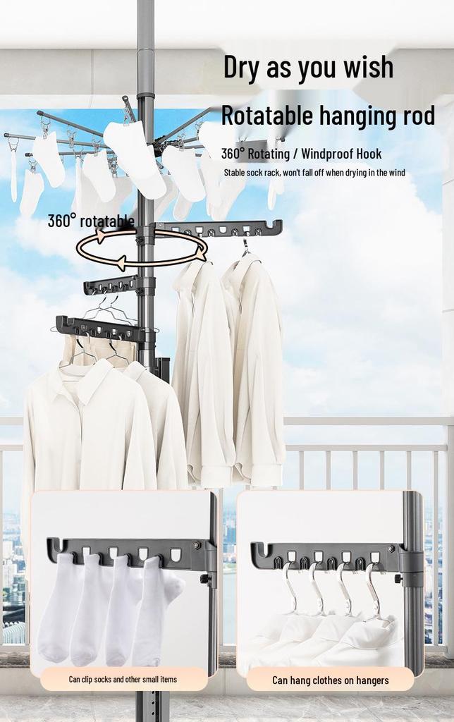 Multipurpose Folding Telescopic Drying Rack for Indoor/Outdoor Use