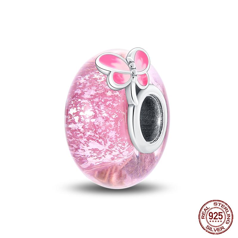 Original 925 Prata Esterlina Cor Mágica Camaleão Luminoso Série Charme Contas Adequado Ajuste Pulseira DIY Jóias Presentes