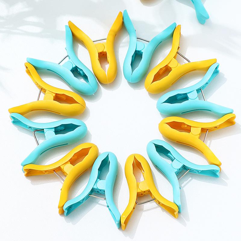 Colorful Windproof Plastic Clips: Non-Marking, Strong for Clothes & Quilts