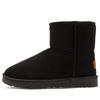 Fashion Brown Suede Men's Winter Boots Outdoor Warm Plush Snow Boots Men Fur Ankle Boots for Women Slip On Cotton Shoes botas masculino