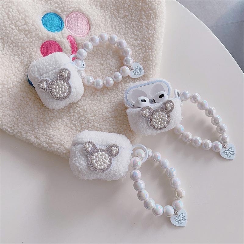 Cute Cartoon Plush Earphone Cover Airpods4 Is Suitable for Apple Bluetooth Pro2 3rd Generation Protection Soft Case Autumn and Winter Women