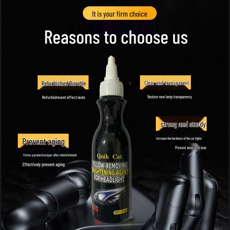 Car Headlight Restoration Agent - No Sanding Required